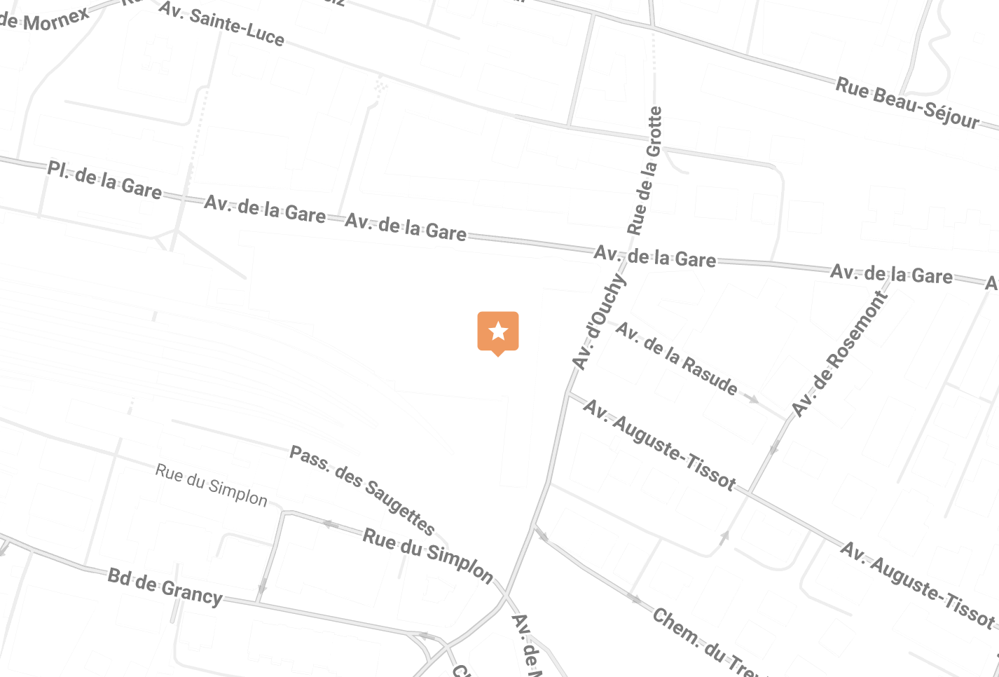Map to Bakir In & Out office location in Lausanne